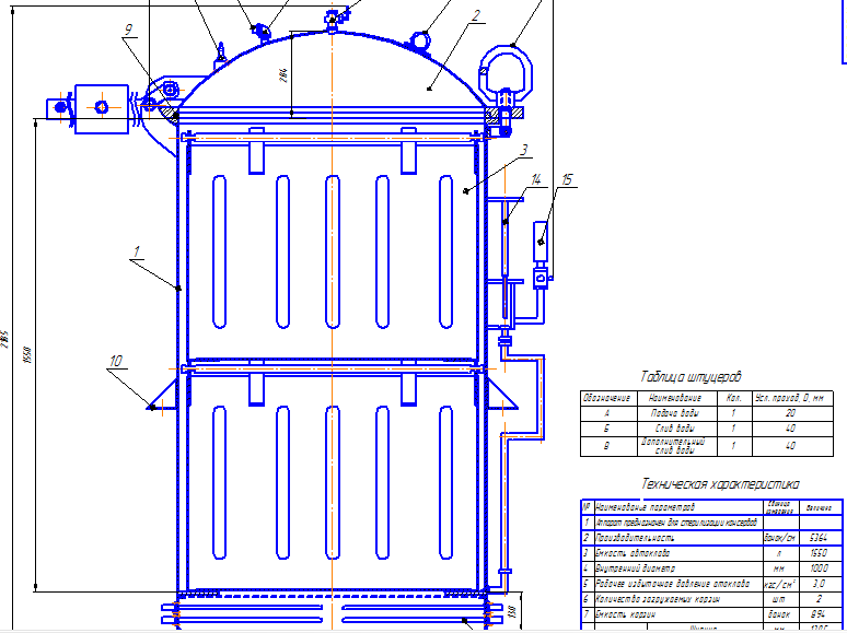 Чертеж Расчет автоклава