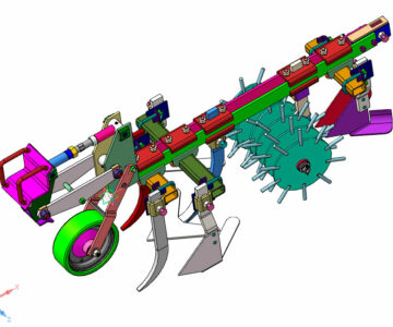 3D модель Рабочая секция культиватора опрыскивателя КОУ-6