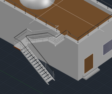 3D модель Лесница на крышу