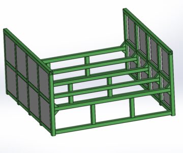 3D модель Рама с защитными стенками