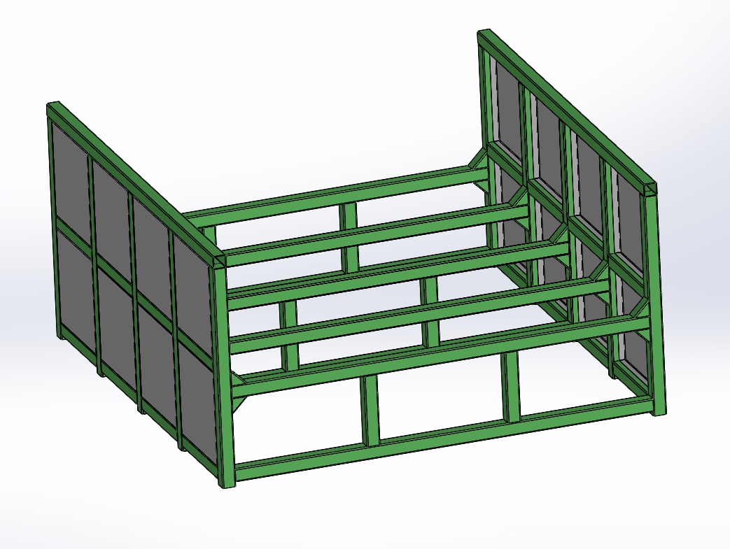 3D модель Рама с защитными стенками