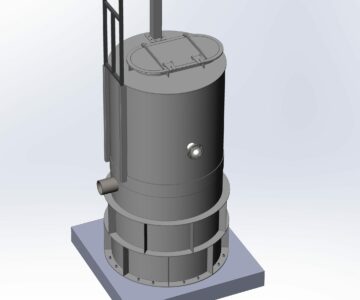 3D модель Канализационная насосная станция с арматурой