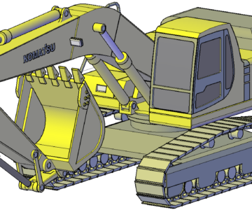 3D модель 3D модель экскаватора PC-400