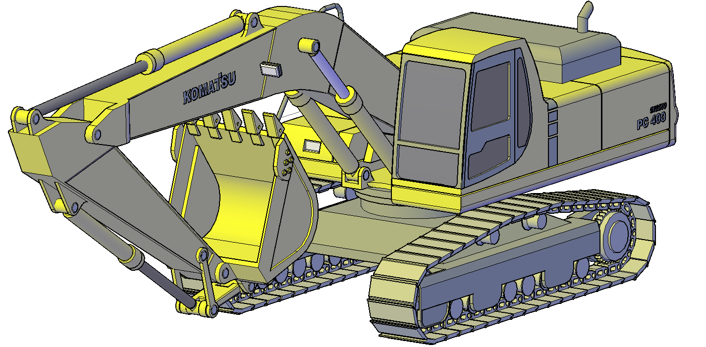 3D модель 3D модель экскаватора PC-400