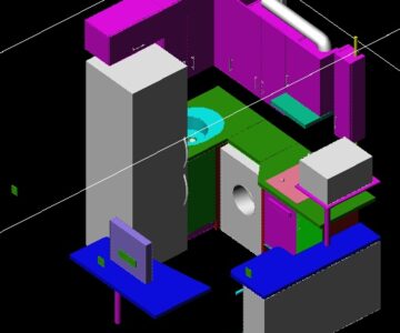 3D модель Проект дизайн кухни 4м2