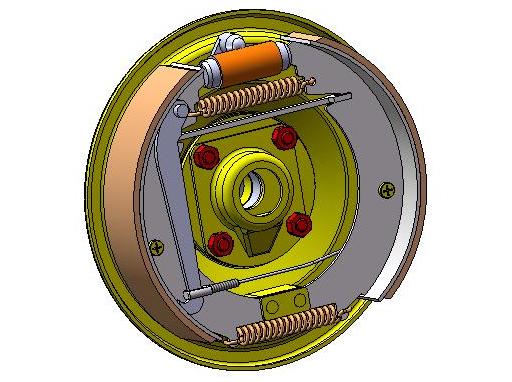 3D модель Барабанный тормозной механизм ВАЗ