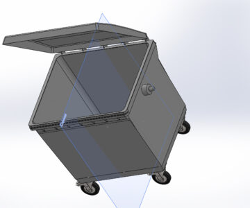 3D модель Контейнер пластиковый DIN EN 840-2 1100L