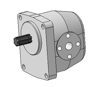 3D модель Насос шестеренный НШ10 габаритная модель