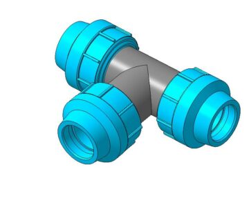 3D модель Тройник DN63 unidelta