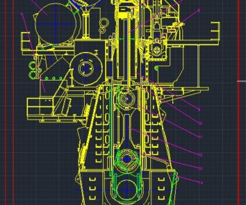 Чертеж Чертеж двигателя MAN B&W S90 MС-С