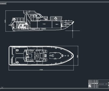 Чертеж Чертеж лоцманского катера