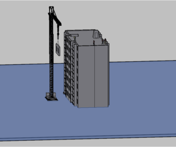 3D модель зд модель монтажа высотного здания