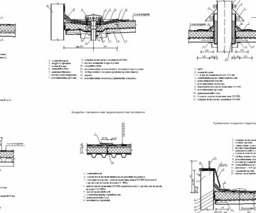 Чертеж Кровельные узлы для профилированных листов