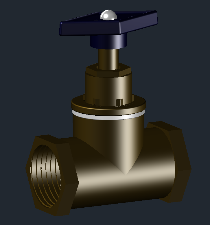 3D модель Вентиль 1/2"