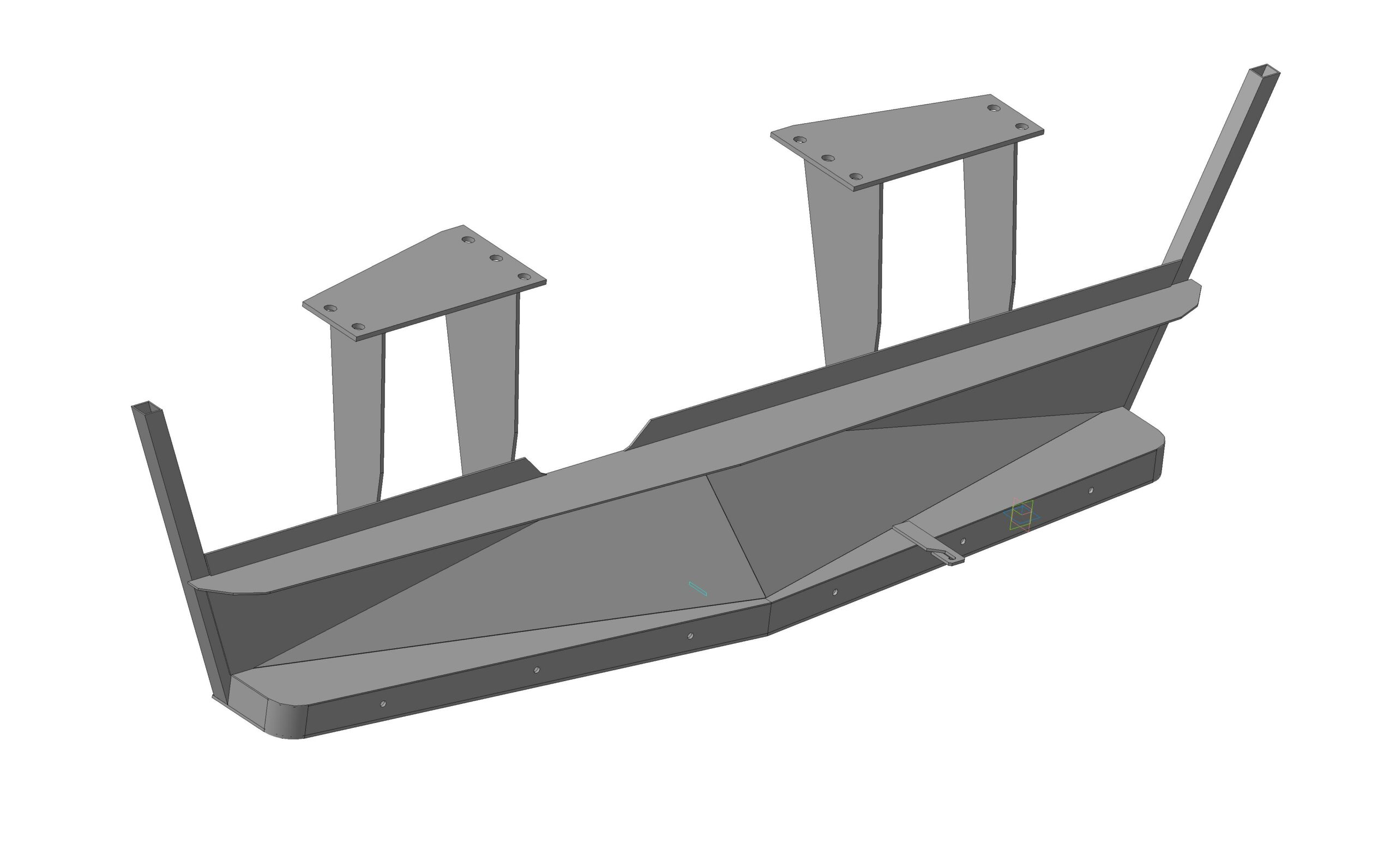 3D модель Путеочиститель автомотрисы АС-01