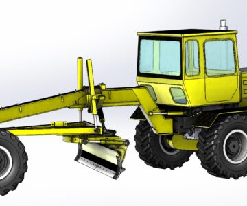 3D модель Автогрейдер с шарнирной рамой