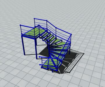 3D модель Металлическое крыльцо