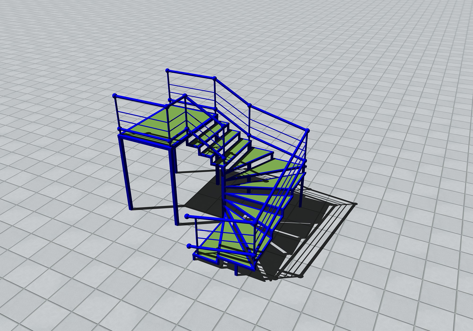 3D модель Металлическое крыльцо