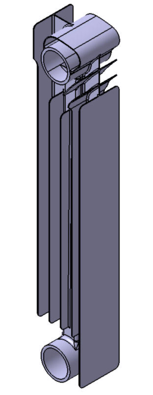 3D модель Радиатор отопления 80х500