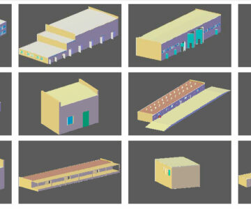 3D модель 3d модели производственных зданий