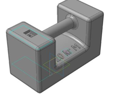 3D модель Гиря 20 кг ГОСТ OIML R 111-1-2009