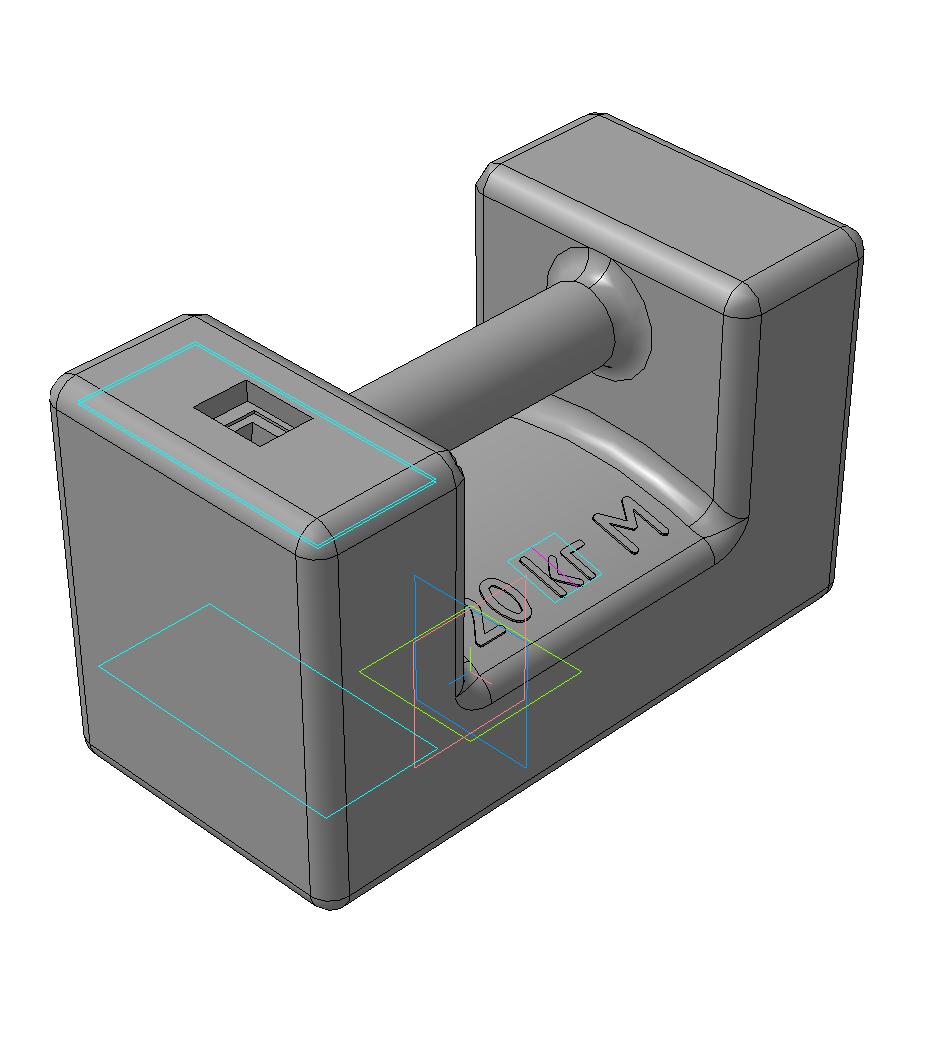 3D модель Гиря 20 кг ГОСТ OIML R 111-1-2009