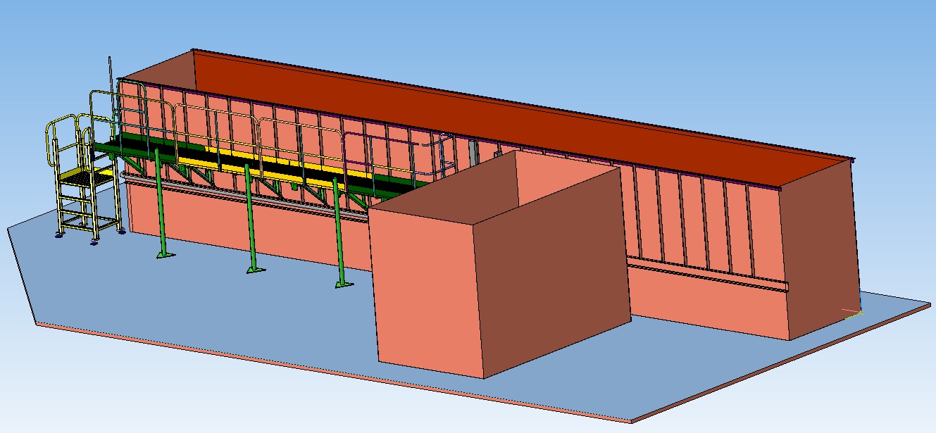 3D модель Площадка обслуживания емкости фильтровальной установки