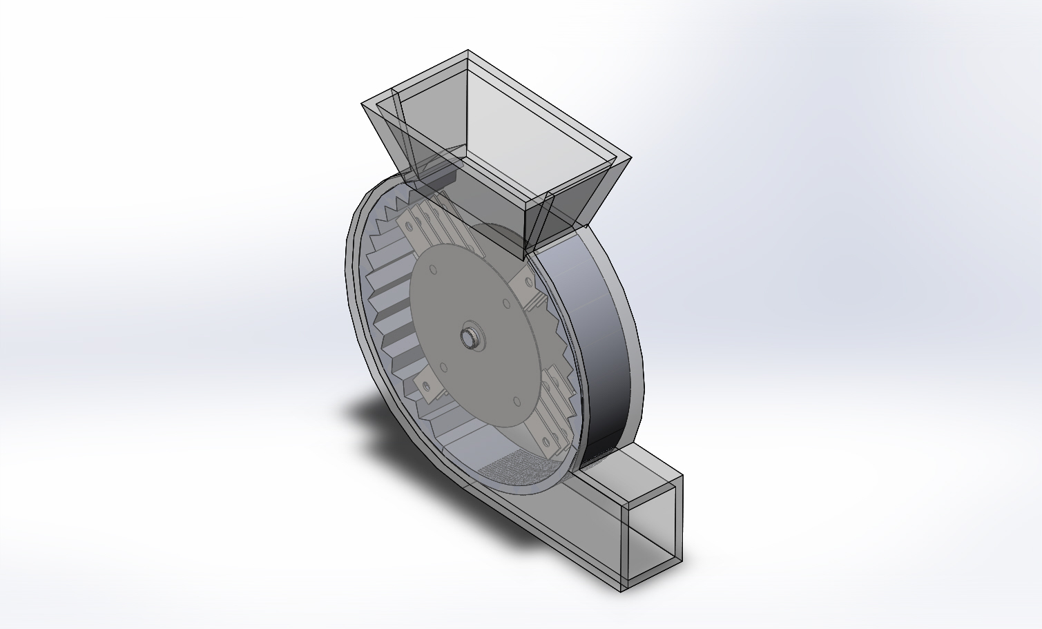 3D модель Принципиальная молотковая дробилка