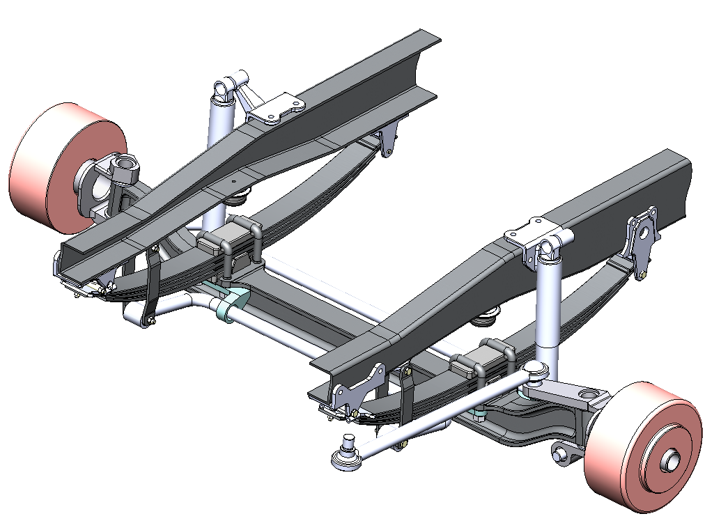 3D модель Передняя рессорная подвеска