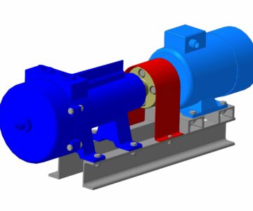 3D модель Вакуумный насос ВВН 1-0,75 с приводом