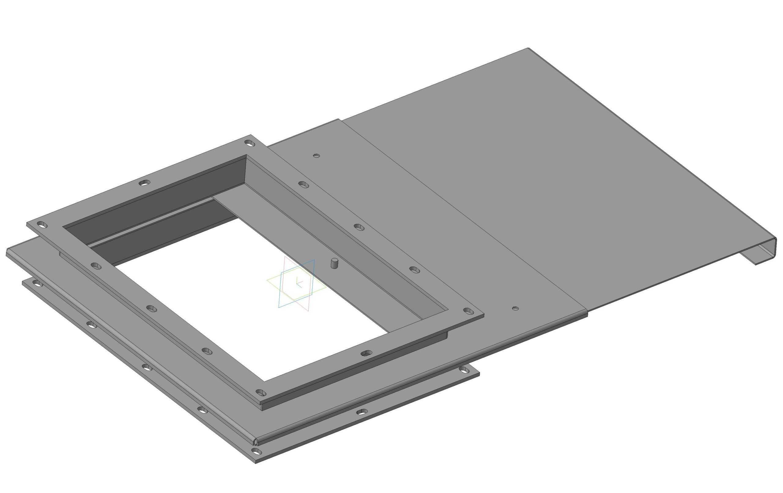 3D модель Шиберный затвор для регулировки подачи воздуха