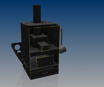 3D модель Металлическая печь - КАМЕНКА