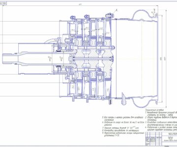 Чертеж Чертеж турбины ВСУ ТА-6А