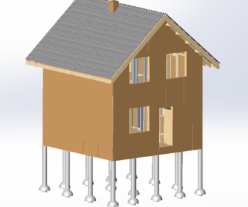 3D модель 3D Модель каркасного дома