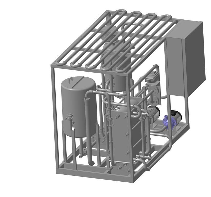 3D модель ПОУМ-3000 Пастеризатор-охладитель