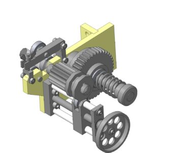 3D модель Тормозной механизм рулона пакетоделательной машины