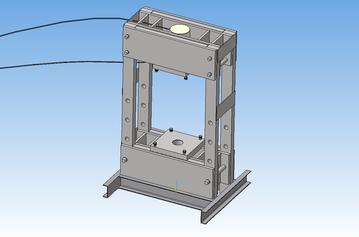 3D модель Электронный макет рамы пресса 200 тонн