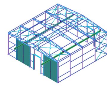 3D модель Каркас павильона габаритами 8,1 х 8,1 х 3,5 метра