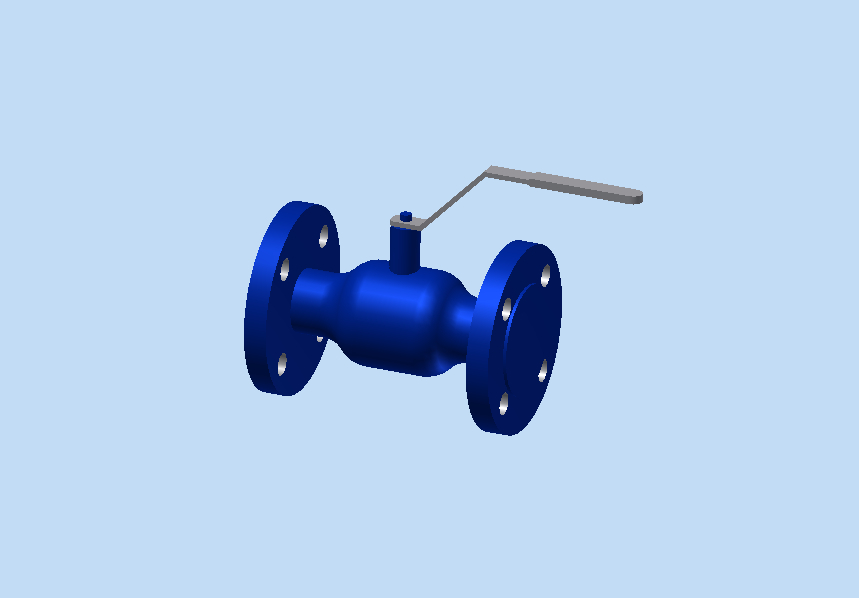 3D модель Фланцевый шаровый кран VeXve DN 15-250