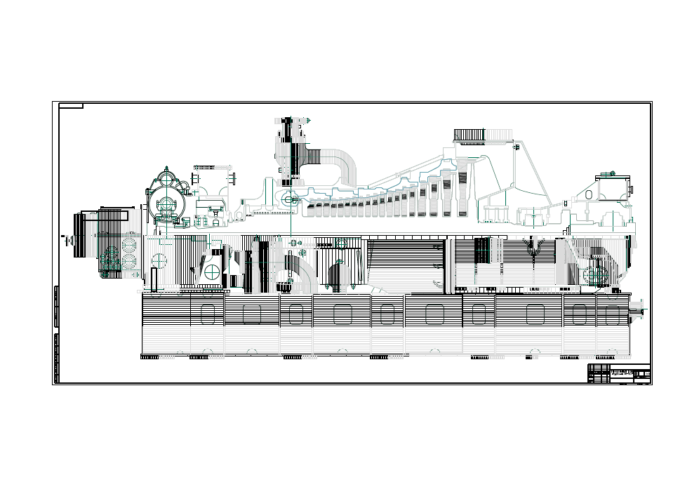 Чертеж Паровая турбина К-40-62