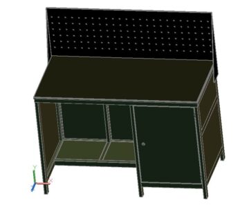 3D модель Стол слесарный 1200х800х600