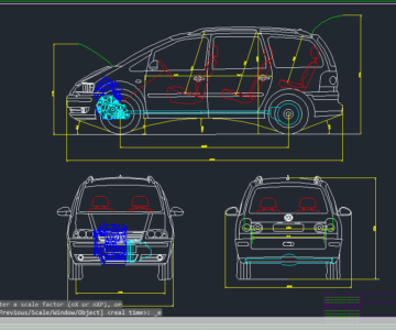 Чертеж Volkswagen Sharan 4 motion