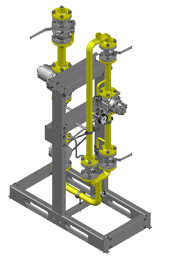 3D модель Узел вводного газового оборудования котельной