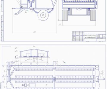 Чертеж Проектирование поточно-технологической линии заготовки и раздачи кормов с модернизацией раздатчика-измельчителя