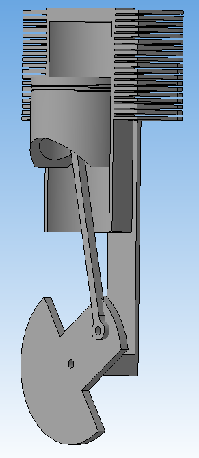 3D модель Модель двигателя внутреннеого сграния в разрезе