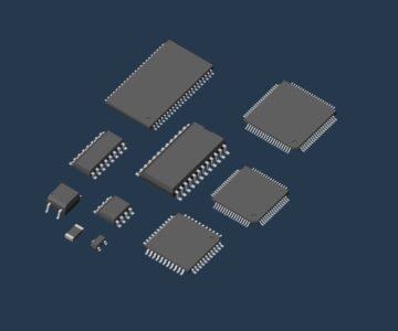 3D модель Корпуса планарных компонентов (1206, 44-TSOP2-400BF, SO14, SO16, SO20W, SOT23, TQFP-44 и др.)