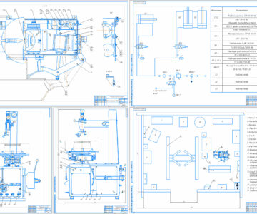 Чертеж Разработка шиномонтажного участка с разработкой стенда