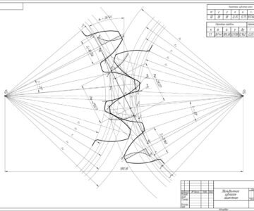 Чертеж Эвольвентное зубчатое зацепление