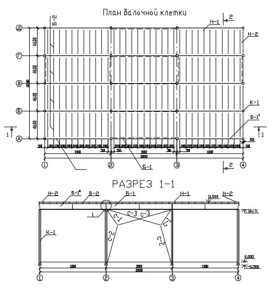 Чертеж Курсовая работа: «Расчет конструкции балочной клетки»