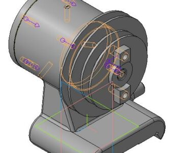 3D модель Бабка передняя настольного токарного станка